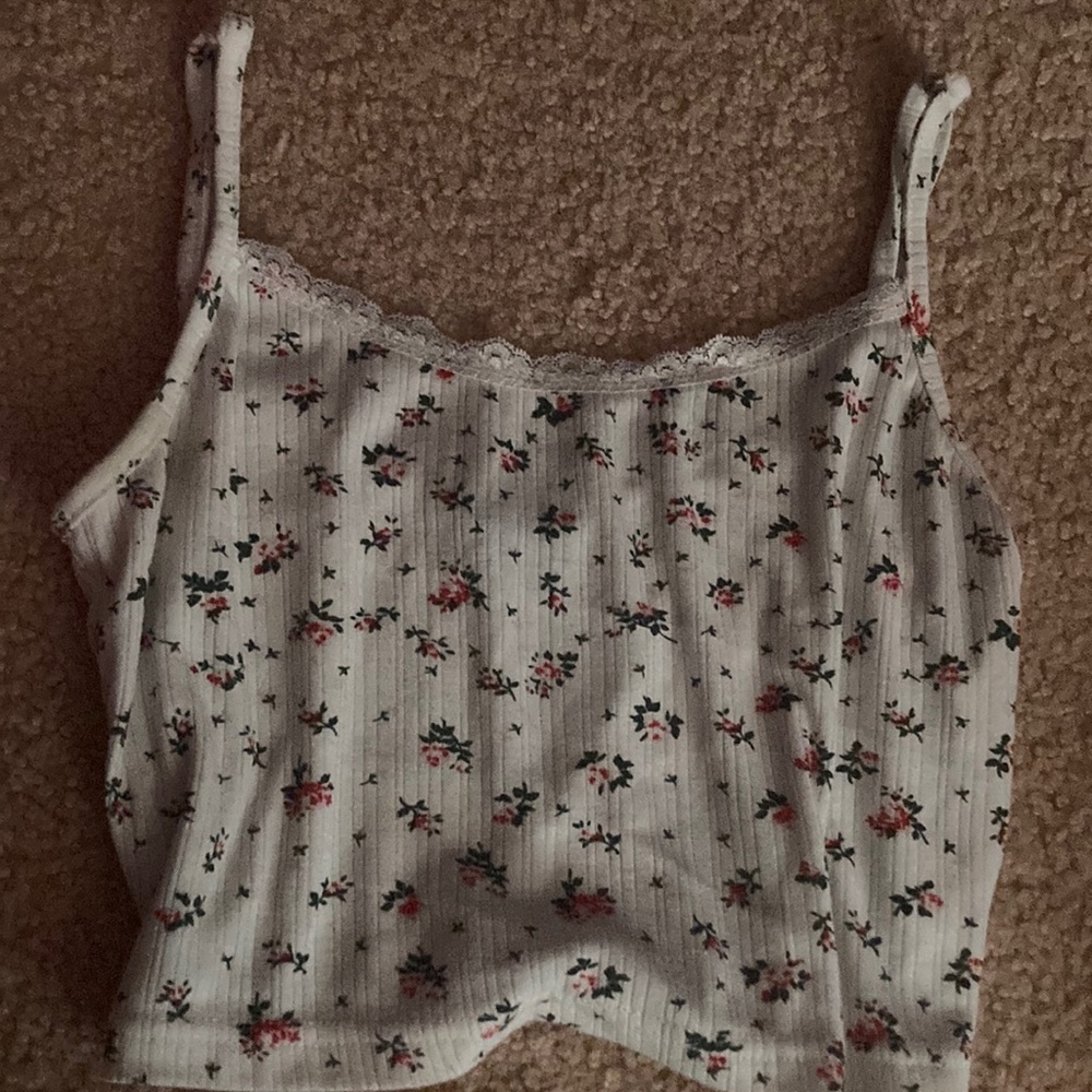 White floral cami top